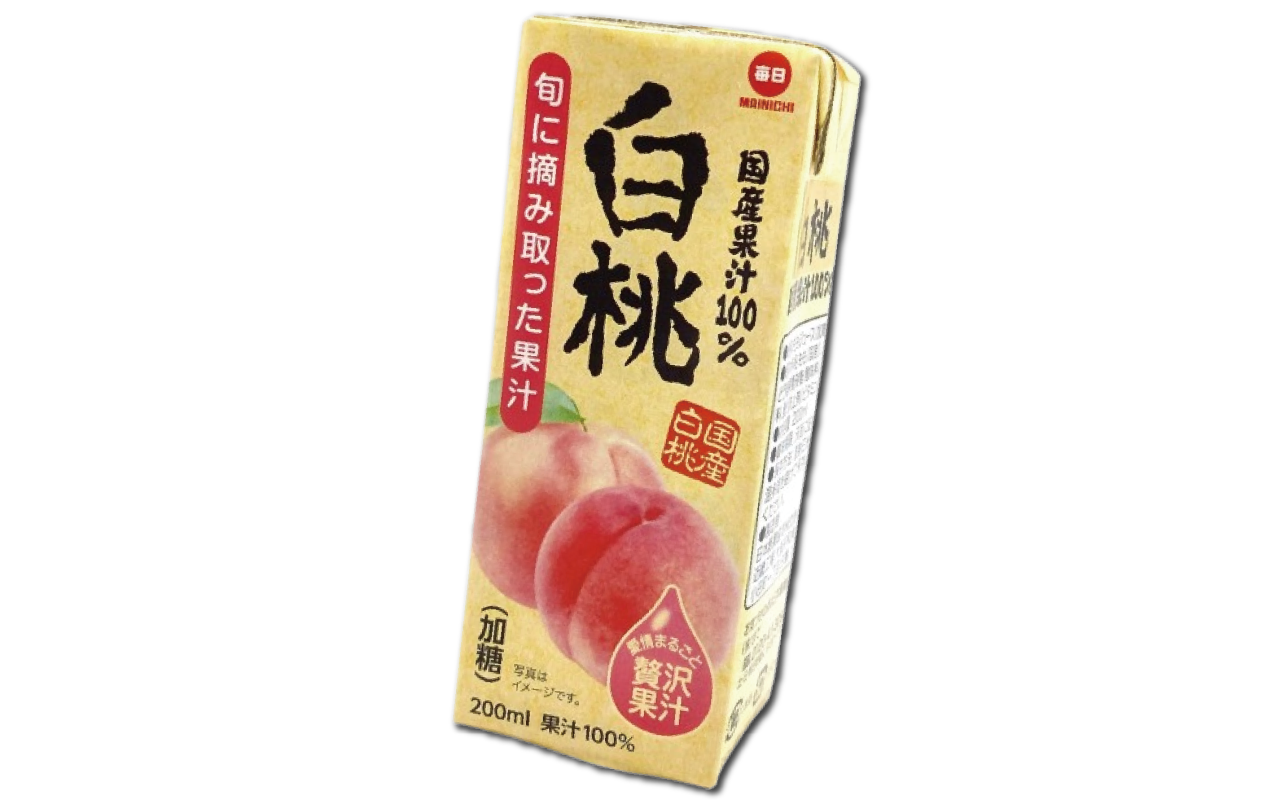 日本酪農【純粹水蜜桃果汁200ml】