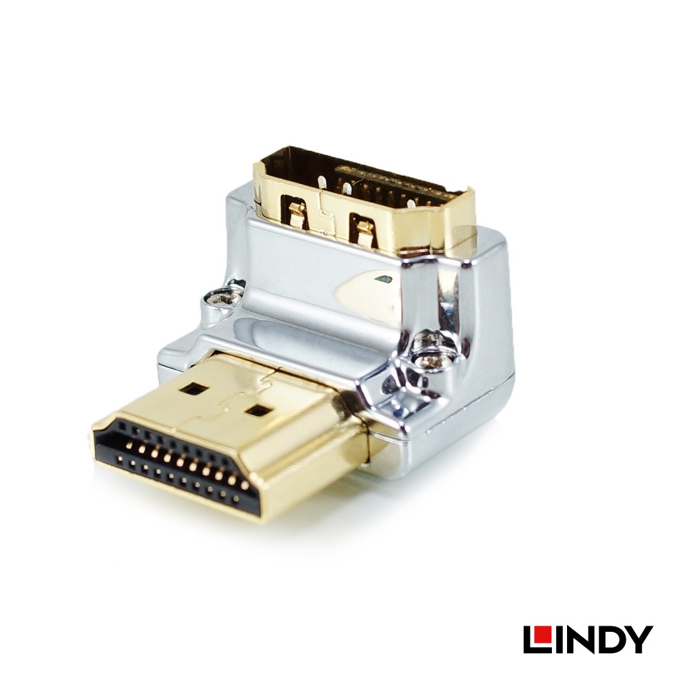 林帝 CROMO HDMI 2.0 鋅合金鍍金轉向頭-A公對A母