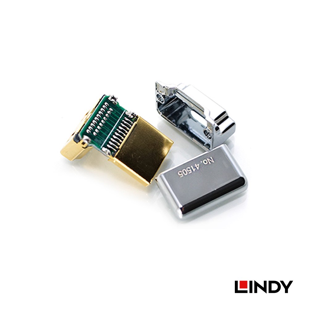 林帝 CROMO HDMI 2.0 鋅合金鍍金轉向頭-A公對A母