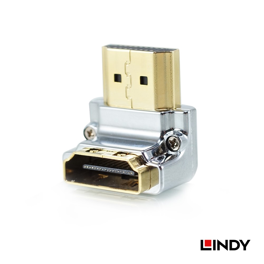 林帝 CROMO HDMI 2.0 鋅合金鍍金轉向頭-A公對A母