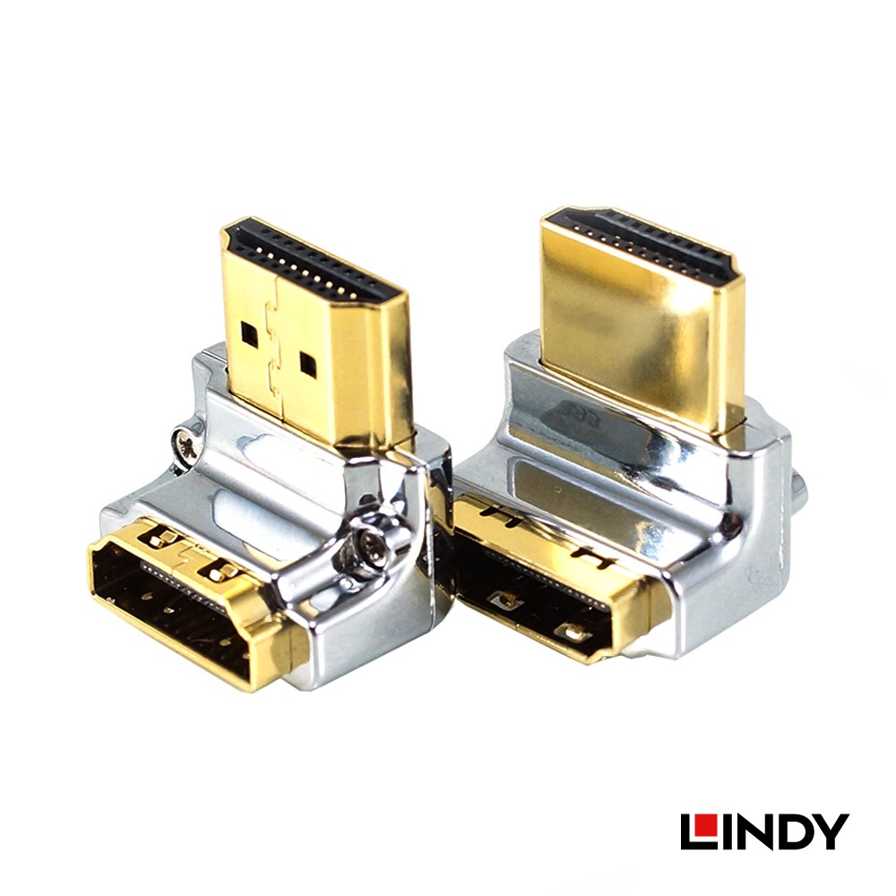 林帝 CROMO HDMI 2.0 鋅合金鍍金轉向頭-A公對A母