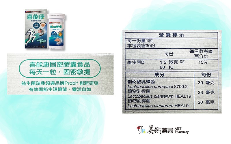 【HiruWell 喜能康】固密膠囊食品 30粒裝 專利益生菌 45歲以上女性適用 歐洲原裝進口
