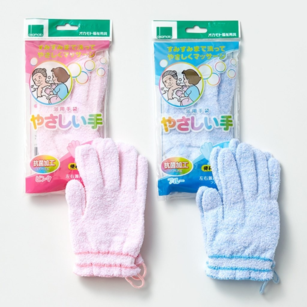 【老人當家】【岡本】溫柔的手 擦澡手套 沐浴手套 洗澡手套