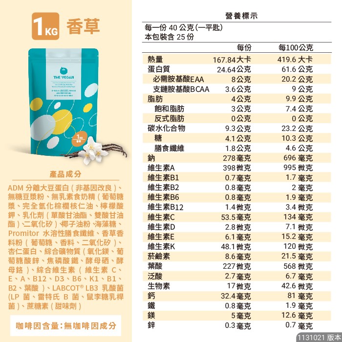 THE VEGAN樂維根 1KG/袋 經典大豆蛋白飲 高蛋白 大豆蛋白【美術門市必享優惠】美術藥局｜實體經營