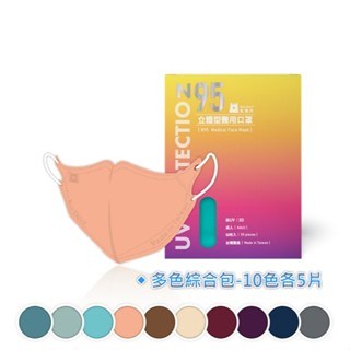藍鷹牌 N95 立體型 成人醫用口罩 50入/盒 亦有石墨烯系列商品 多重防護 聊聊詢色選色 美術藥局｜官方公司貨
