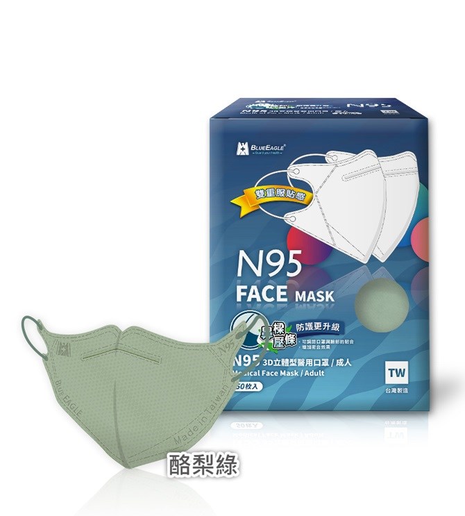 壓條款 N95醫用立體型成人口罩 五層防護 聊聊詢色選色 50片/盒 美術藥局