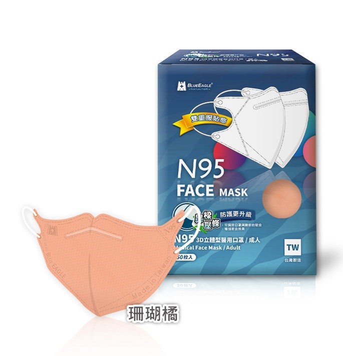 壓條款 N95醫用立體型成人口罩 五層防護 聊聊詢色選色 50片/盒 美術藥局