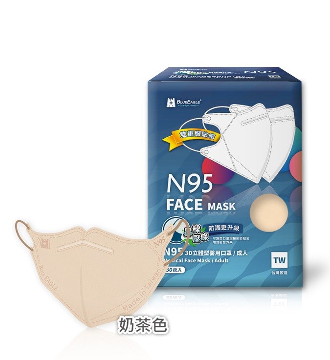 壓條款 N95醫用立體型成人口罩 五層防護 聊聊詢色選色 50片/盒 美術藥局