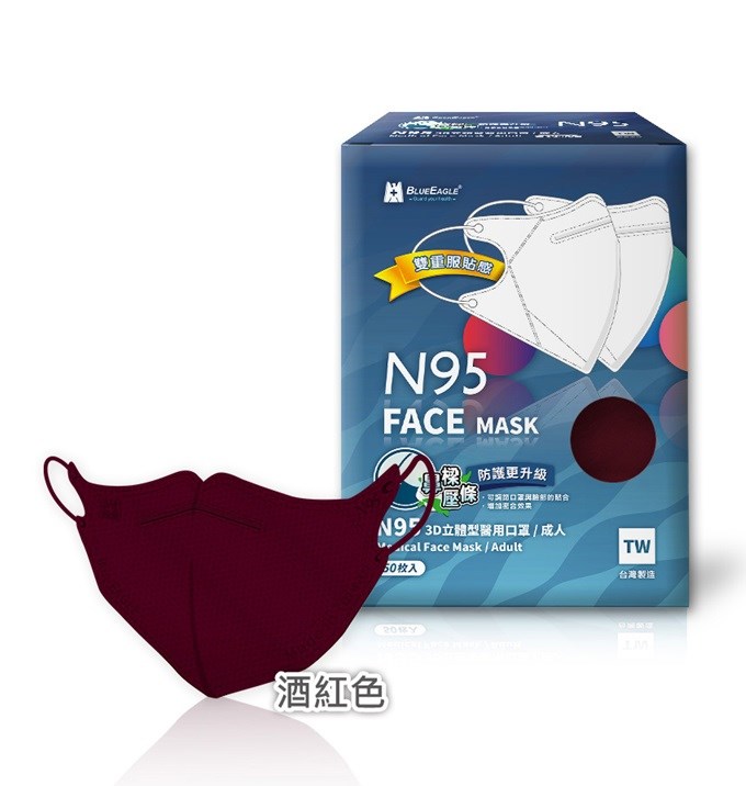 壓條款 N95醫用立體型成人口罩 五層防護 聊聊詢色選色 50片/盒 美術藥局
