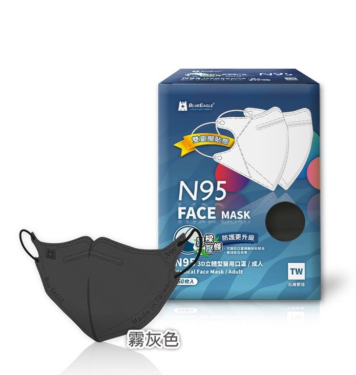壓條款 N95醫用立體型成人口罩 五層防護 聊聊詢色選色 50片/盒 美術藥局