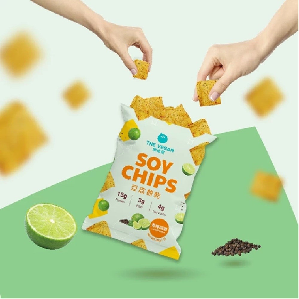 THE VEGAN 樂維根 豆皮餅乾 蛋白餅乾零食 素食蛋白 大豆蛋白 蛋白棒 番茄 海苔 洋蔥酸奶 可可 青檸椒鹽