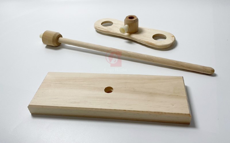 Funnel Stand for 2 Funnels,Polishes wood ,木製雙孔,分液,漏斗架