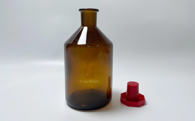 Round Narrow-Mouth Amber Glass Bottles with PE Closure,玻璃細口瓶,玻璃樣本瓶,玻璃樣品瓶,褐色,咖啡色,深色
