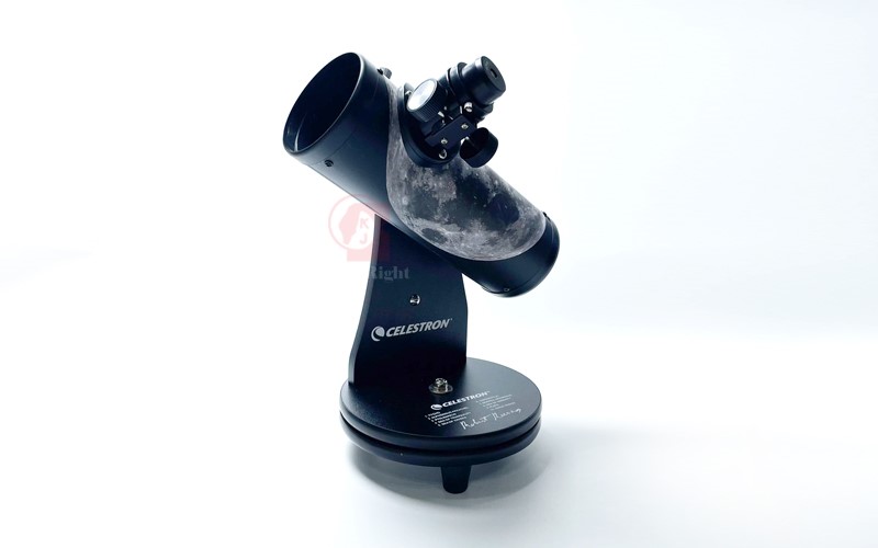 天文望遠鏡,CELESTRON FirstScope Reeves,牛頓反射鏡,76mm口徑,鏡筒上印有月球表面特徵,如隕石坑和月海,C3-082,國教儀器