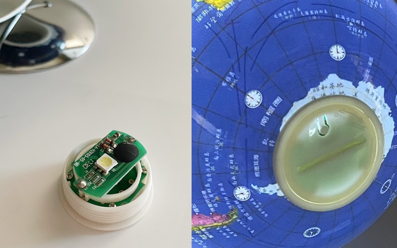 LED衛星圖地球儀(中文版),5inch LED Satellite Map Globe,13cm,發光地球儀,台灣製,C2-012-2,國教儀器