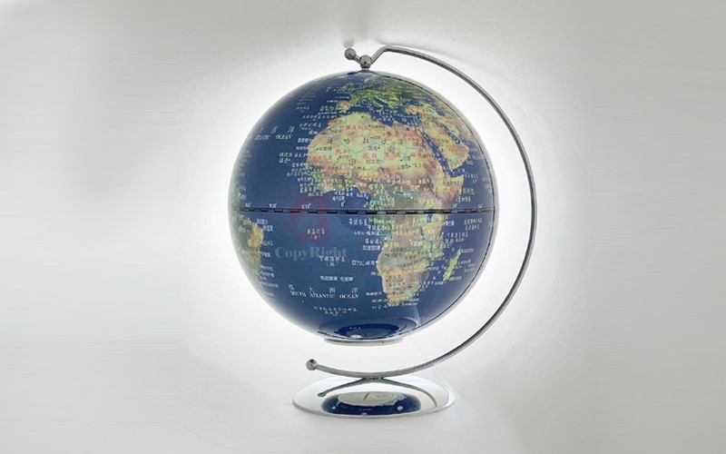 LED衛星圖地球儀(中文版),5inch LED Satellite Map Globe,13cm,發光地球儀,台灣製,C2-012-2,國教儀器