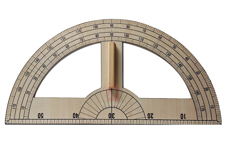 Teacher's Protractor With Handle,教師教學用,木製,直徑約60cm,附握手把,F2-001-01,國教儀器
