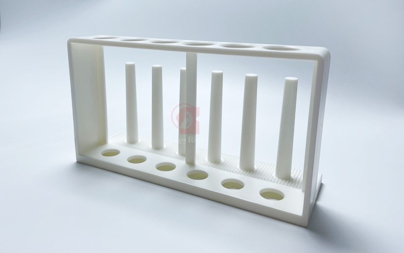 試管架(塑膠製),Plastic 6 Hole Test Tube Rack,ABS材質,6孔6柱,孔徑19mm,適用15-18mm口徑,A1-079-3b,國教儀器