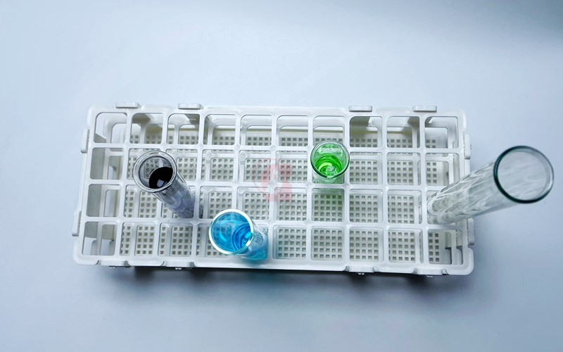 各種口徑試管(產品不含試管),PP試管架,Plastic 40 Hole Test Tube Rack,PP材質,40孔,適用孔徑約20mm(或以下),A1-079-13b,國教儀器