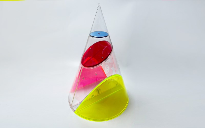 圓錐體模型(德製),Cone To Demonstrate,Concept of Cone, Ellipse, Parabola ,Hyperbola,學習圓錐,橢圓,拋物線,雙曲線的概念,4等分,總高300mm,F2-038,國教儀器