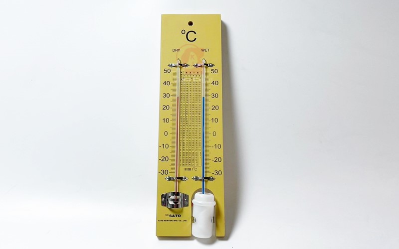 溫濕度計,Wet & Dry Thermometer,木板乾球溼球,掛式乾溼球溫度計,附對照表,C1-012,國教儀器