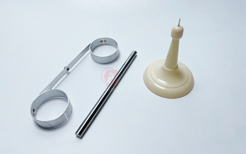 冷次定律實驗器,Lenz' Law Apparatus,愣次定律,楞次定律,ψ50mm,開口及閉合鋁環各1,塑膠成型台1個,強力棒磁鐵1支,A13-083,