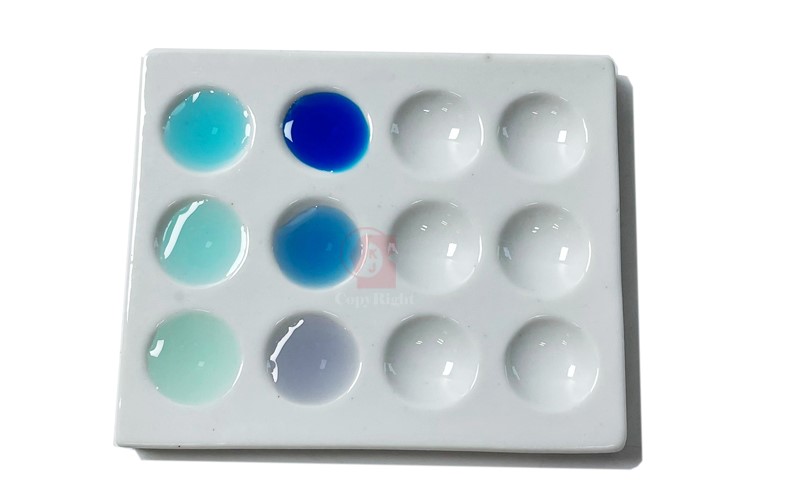12孔呈色反應盤,陶瓷製 磁點板,Porcelain Spot Plate,Porcelain Spotting Reaction Plate,6 or 12 Wells,陶瓷製,磁點板,A1-094-4,國教儀器