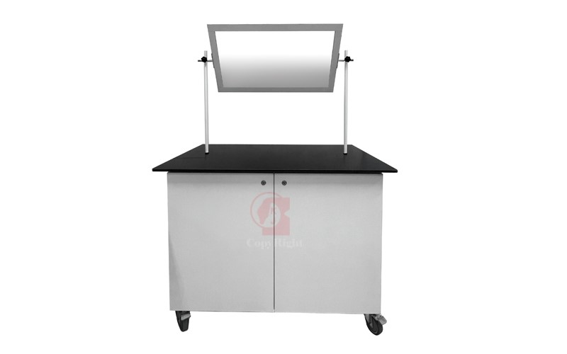移動式實驗桌,教師示範桌(帶旋轉鏡),Demo Table with Mirror,Science Cart with Mirror,emonstration Station,推車型附輪可輕鬆移動 ,訂製品
