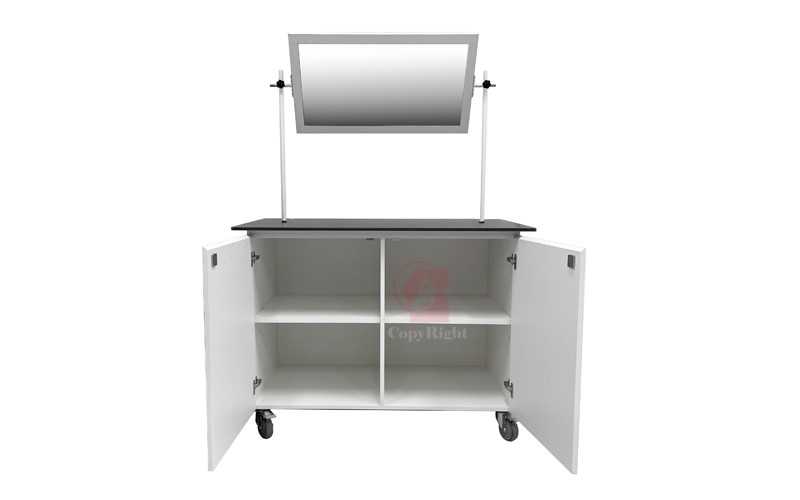 移動式實驗桌,教師示範桌(帶旋轉鏡),Demo Table with Mirror,Science Cart with Mirror,emonstration Station,推車型附輪可輕鬆移動 ,訂製品