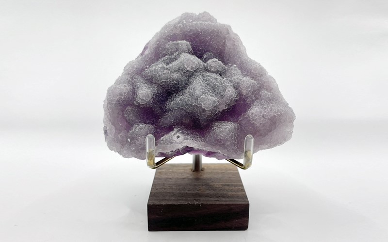 紫螢石,水晶礦物礦石原礦,Fluorite,氟化鈣,CaF2,紫色螢光效應,國教儀器
