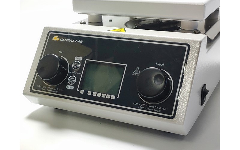 電磁加熱攪拌器,GLOBALLAB,Hot plate Magnetic Stirrers Ceramic Coated heat plate (Mica Plate Heater),含溫度探棒 支架 攪拌子,A6-207-2,國教儀器