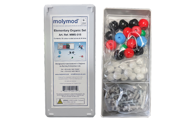 基礎有機分子模型組,molymod MMS-015,Elementary Organic Set,可組碳(C)、氫(H)、氧(O)、氮(N)、氯(Cl)等30個原子,A15-015,國教儀器