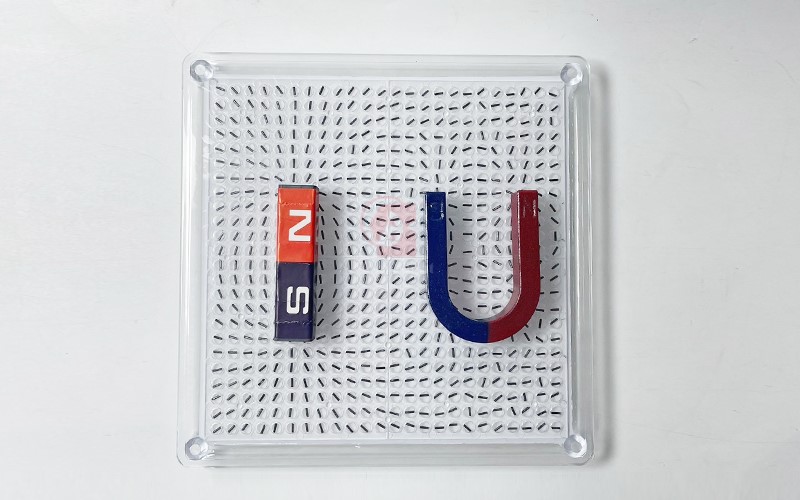 磁針式磁場顯示儀,Magnetic Field Lines,小磁針 磁力線磁場顯示板,U型磁鐵,棒型磁鐵,A13-084-5,國教儀器