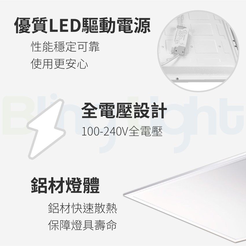 ◎大同LED 60x60cm直下式發光高光效平板燈26W，國家認證，節能標章，無藍光