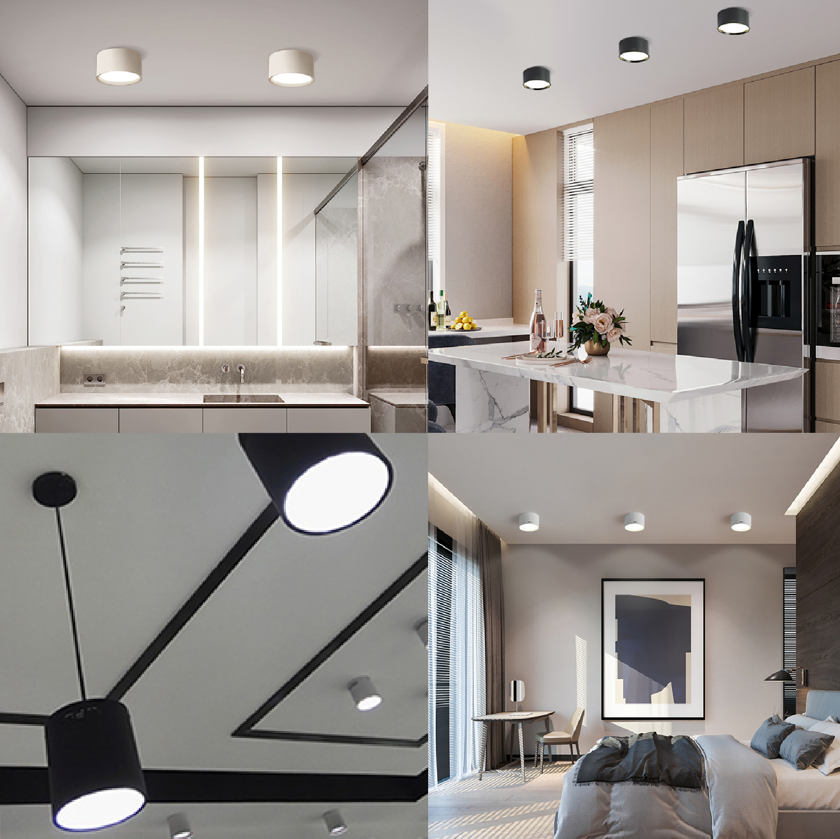 ◎LED 散光一體式吸頂筒燈，15W，可加吊線安裝，白光/自然光/黃光，全電壓 另有12/18W
