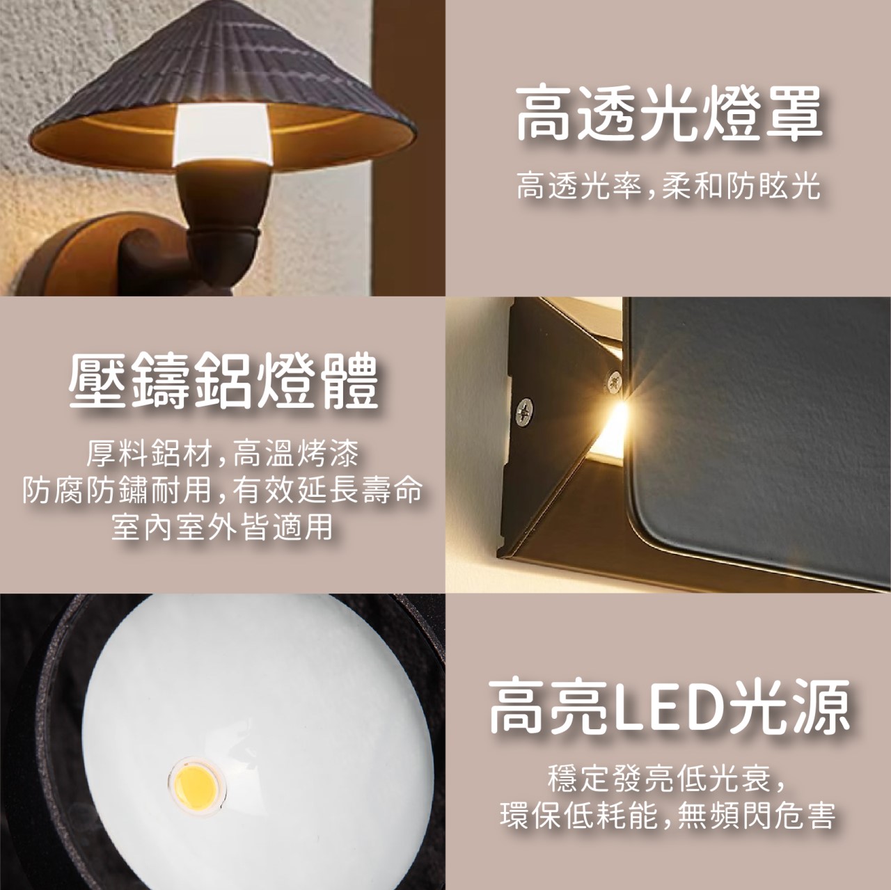 ◎戶外IP54防水防塵LED造型壁燈 防潮 防蟲 造景/景觀/庭園/氛圍 現代簡約北歐風 黃光