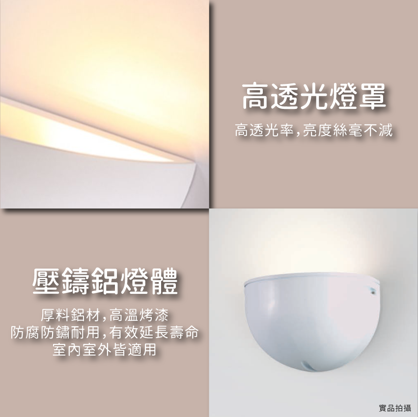 ◎戶外IP54防水防塵E27半圓壁燈 防潮 防蟲 造景/景觀/庭園/氛圍 現代簡約北歐風 黃光