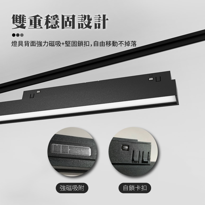 ◎LED磁吸軌道燈具 長條 泛光燈/散光燈，全光譜，白光/自然光/黃光，12W/24W/36W