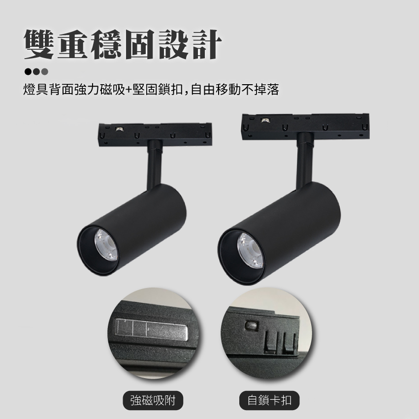 ◎LED磁吸軌道燈具 圓筒款 投射燈，無主燈照明，全光譜，12W/20W 白光/自然光/黃光