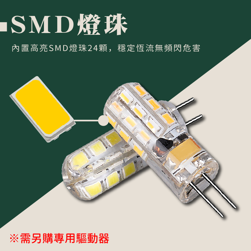 ◎高亮LED豆燈 12V 1.5W 水晶燈/嵌燈 G4燈頭 可取代鹵素燈珠 黃光
