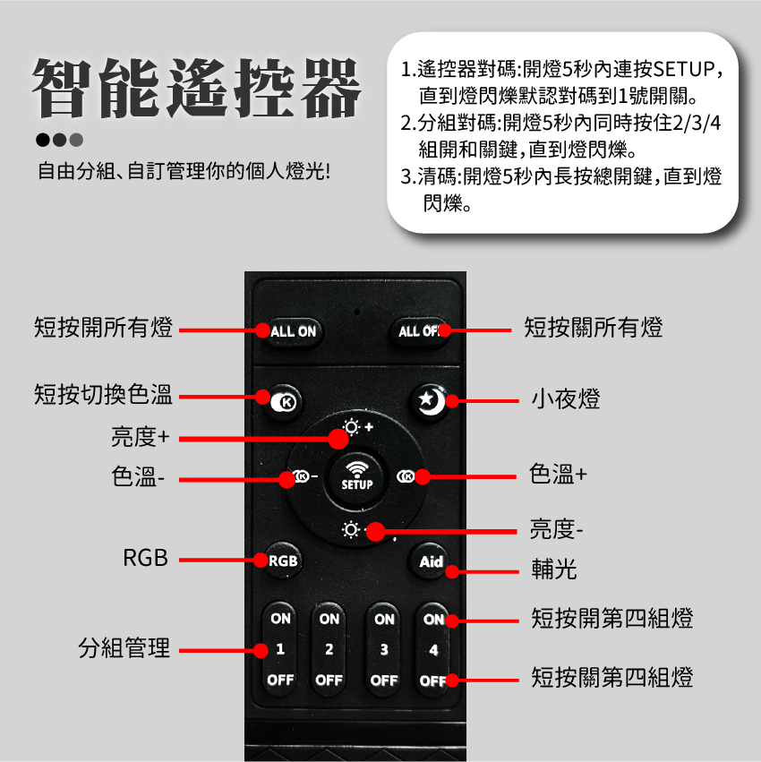◎LED智能遙控調光調色磁吸軌道燈具 圓筒款 全光譜 投射燈 12W/20W