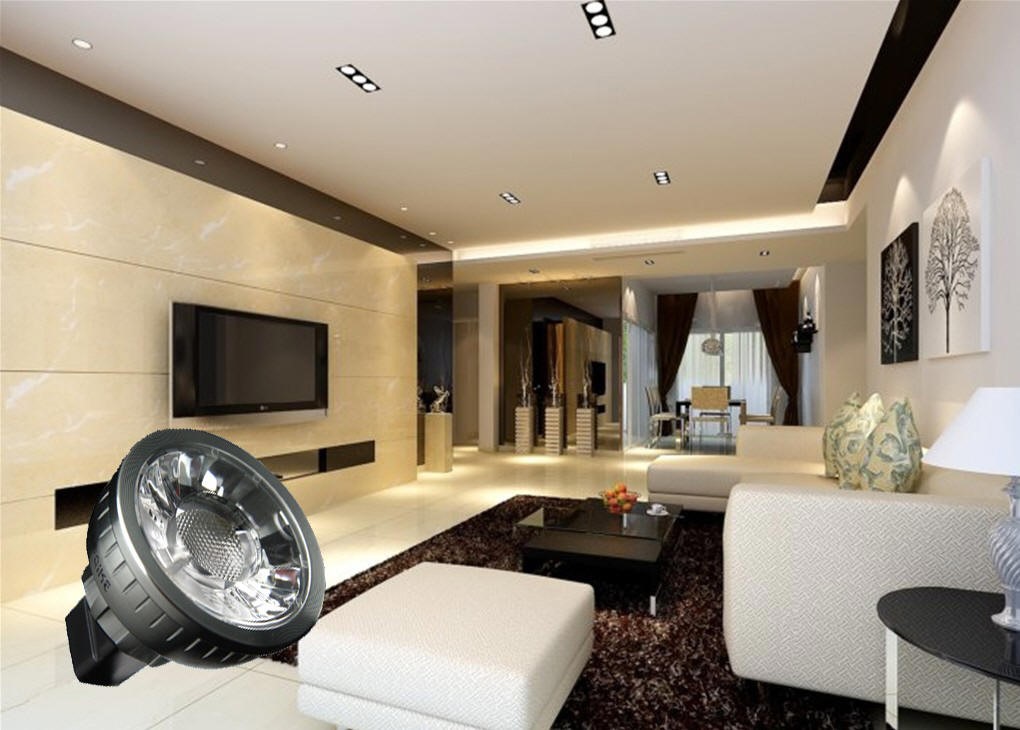 ◎6W LED COB杯燈/燈射/軌道燈，台灣晶元芯片，MR16接頭，DC12V專用