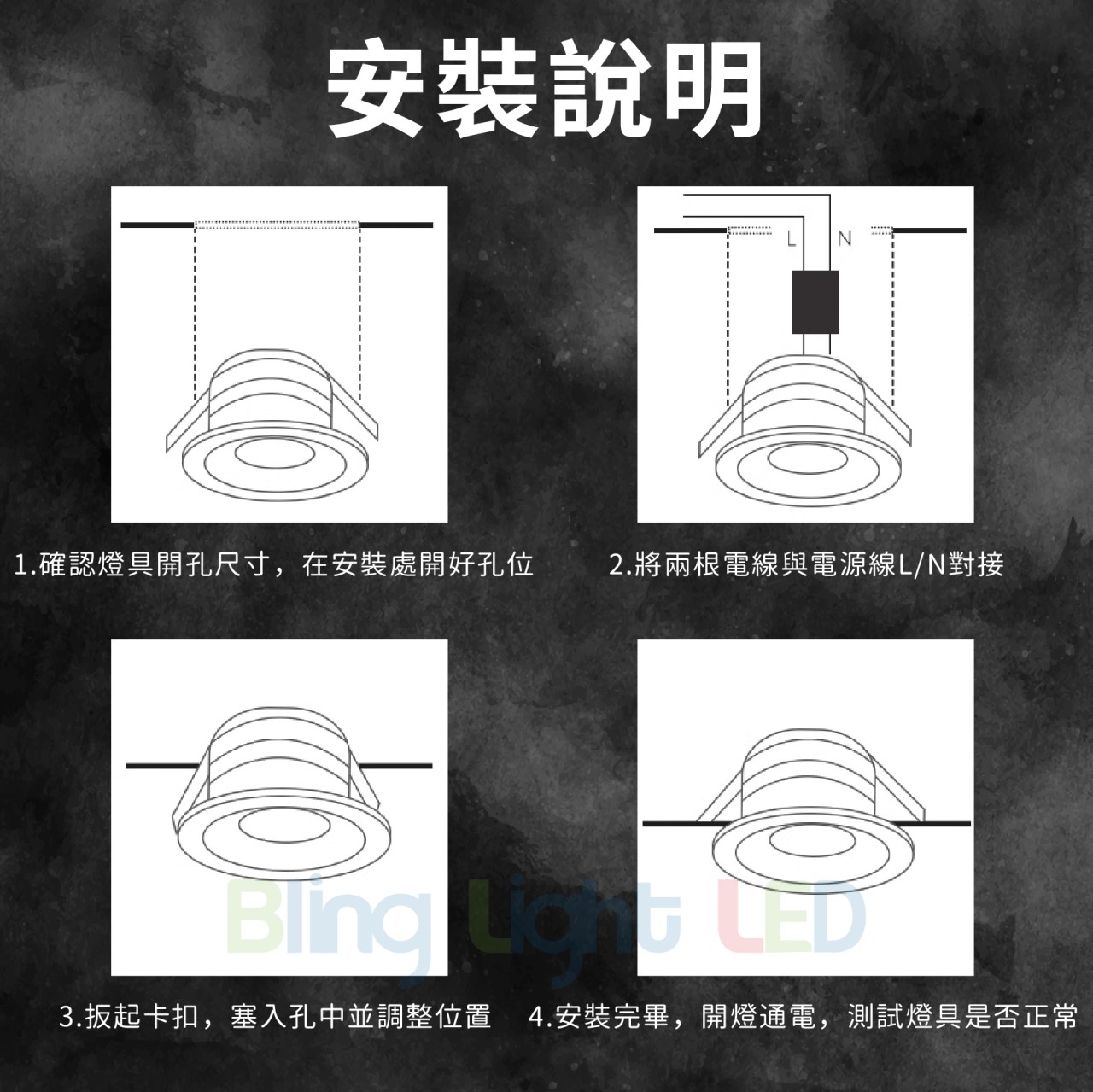 ◎LED 散光小嵌燈 展示燈/書櫃燈 光束角140度 9W/12W/15W 黑/白 開孔9.5CM