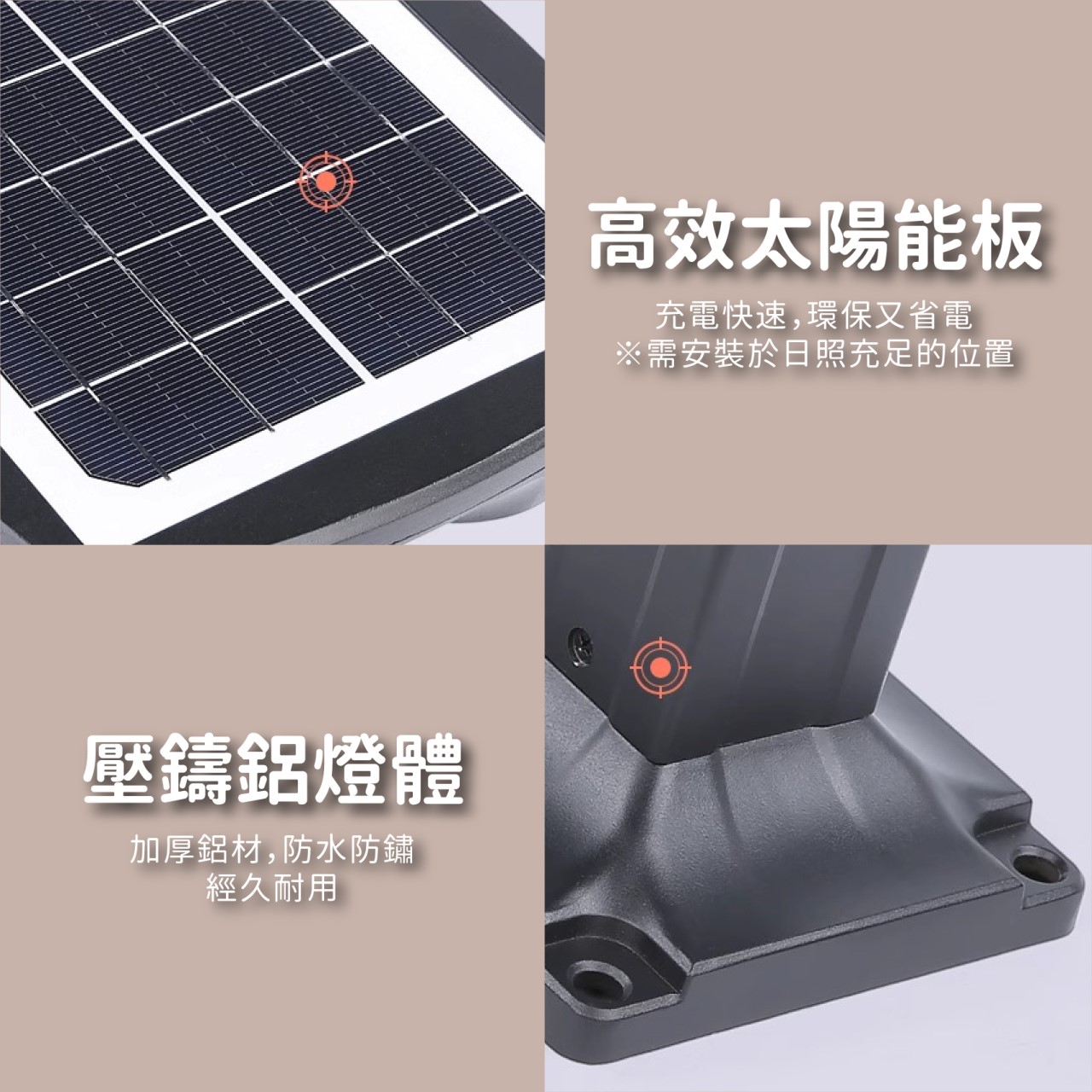 ◎LED TS52 太陽能款景觀草坪矮燈 草坪燈 庭院燈 草皮燈 花園燈 景觀燈 黃光