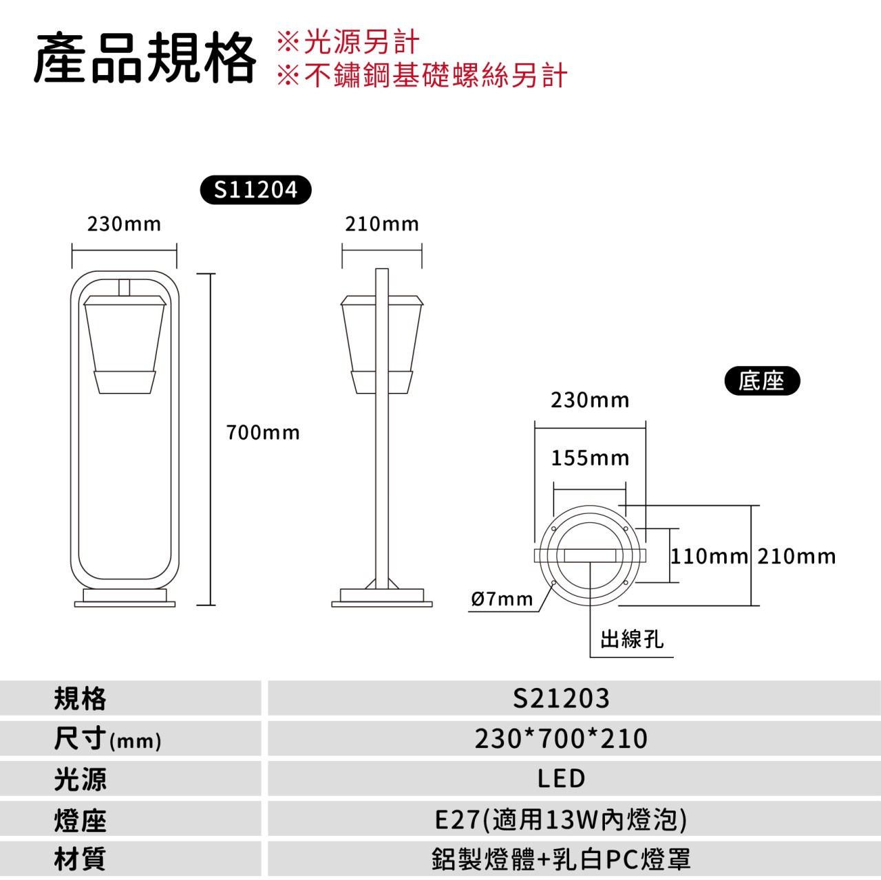 ◎LED 景觀草坪矮燈 草坪燈 庭院燈 草皮燈 花園燈 景觀燈 防水防塵 IP66