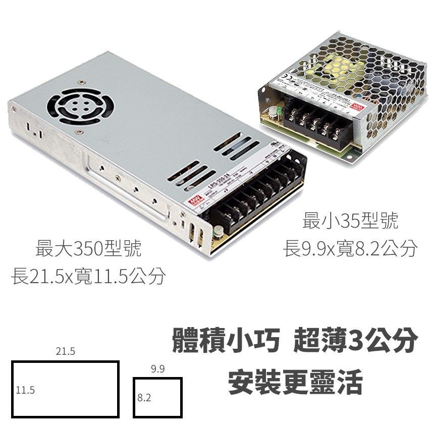 ◎Bling Light LED◎台灣明緯MW 電源供應器 變壓器，AC全電壓輸入，DC12V輸出 條燈/監視器用