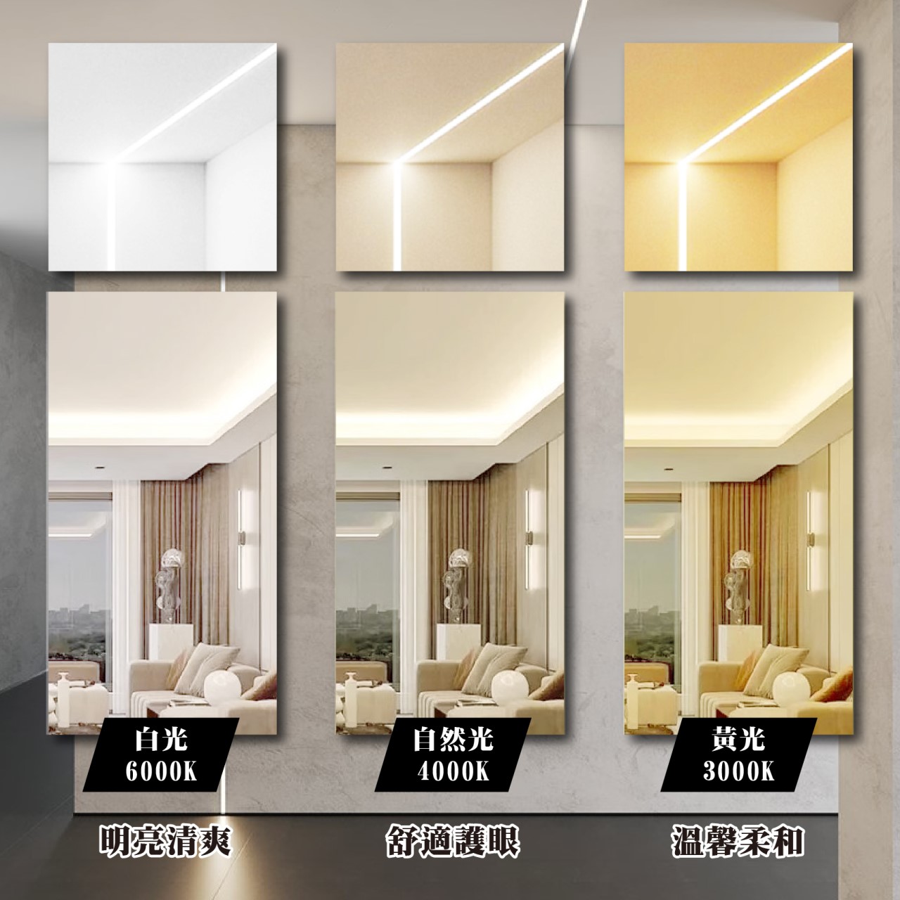 ◎LED硬條燈/線性燈/線條燈/鋁條燈/燈槽，12V/24V，三角型材，霧白，客製16