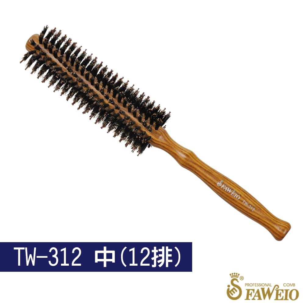 加長型葫蘆圓梳-花梨木色