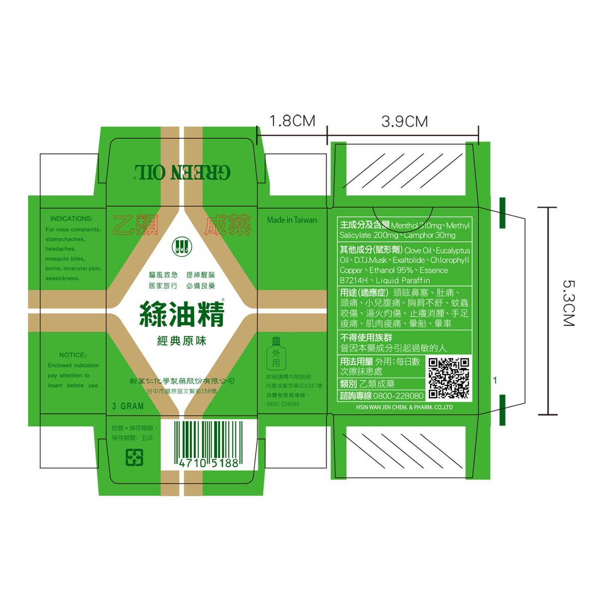 綠油精