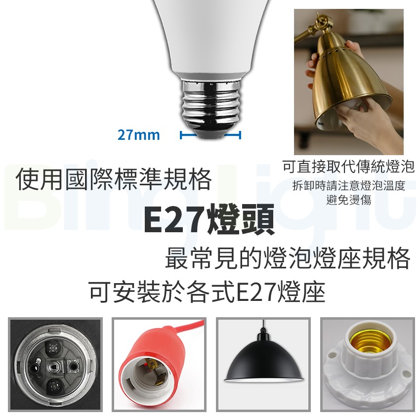 大同20W LED高流明節能球泡/燈泡，E27燈頭，CNS認證，全電壓，白光/黃光